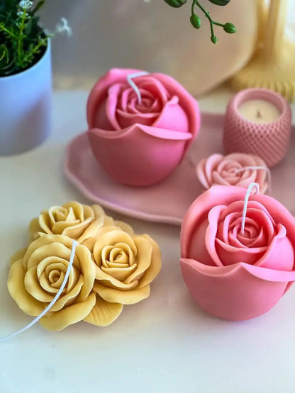 Trio Rose Candle 2x5.5 inches