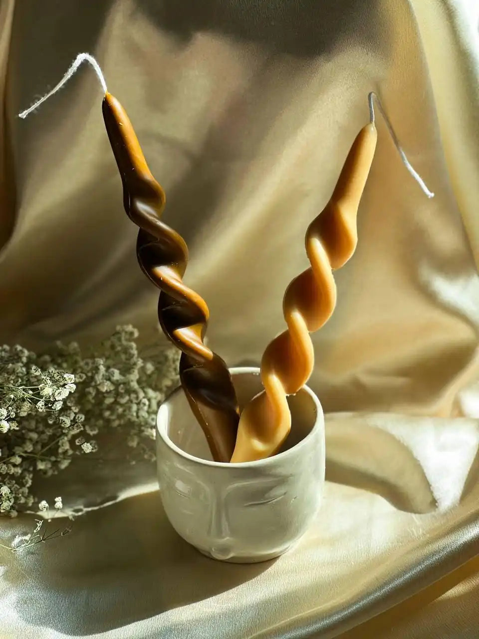 Twisted Spiral Candle 9.75x7/8 inches