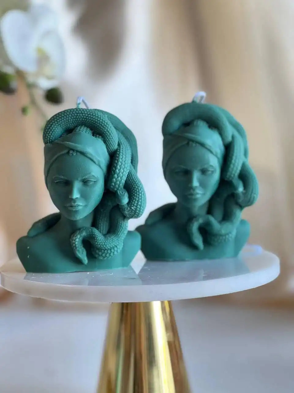 Small Medusa Candle 4.5x2.5 inches