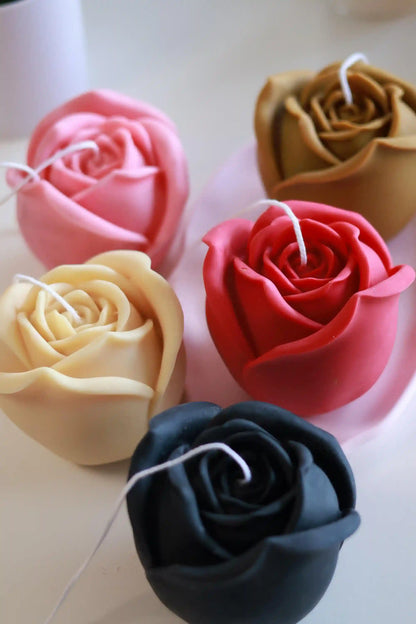 Medium Rose Shaped Candle 4x4 inches