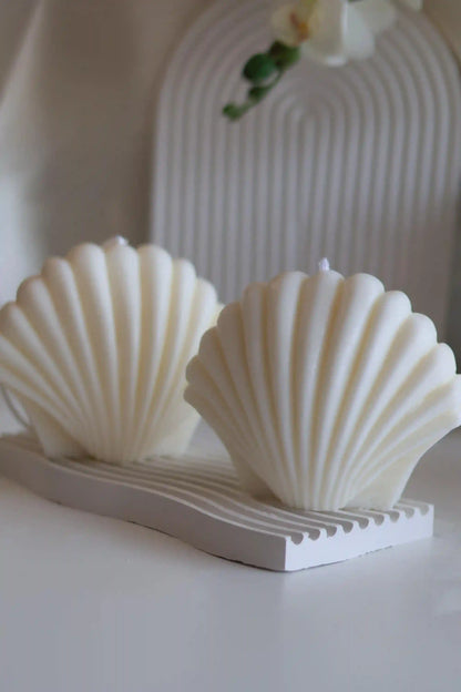 Large Shell Candle 5x5.5 inches