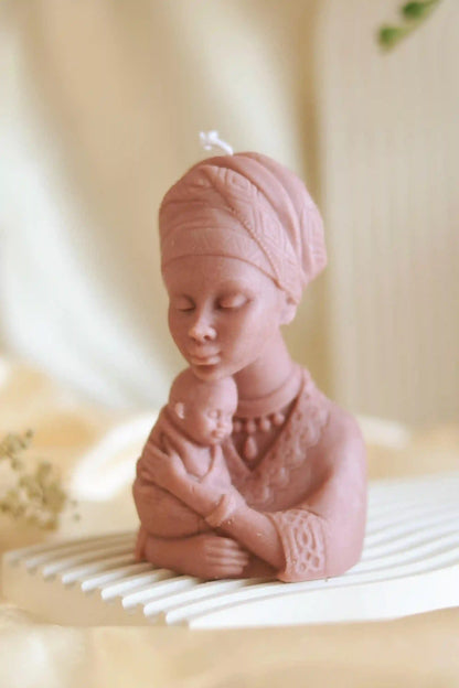 Afro Mother Candle 6x2.75 inches
