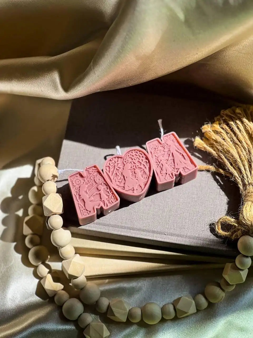 MOM Letter Candle 1.5x4.5 inches