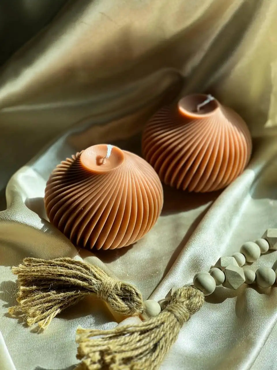 Spiral Ball Candle 3.5x4.5 inches