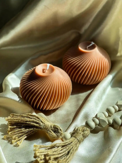 Spiral Ball Candle 3.5x4.5 inches