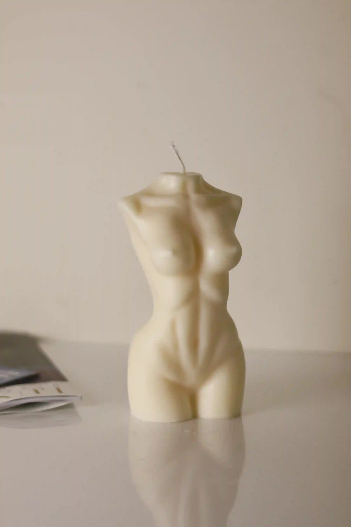 Large Woman's Figure Candle 8x4.5 inches