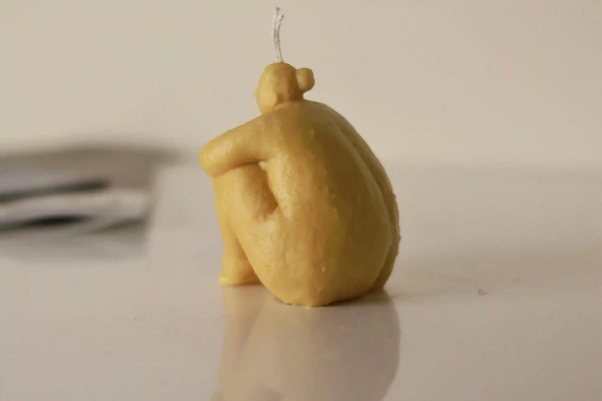 Small Sitting Lady Candle 3.5x2.5 inches