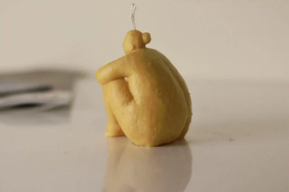 Small Sitting Lady Candle 3.5x2.5 inches