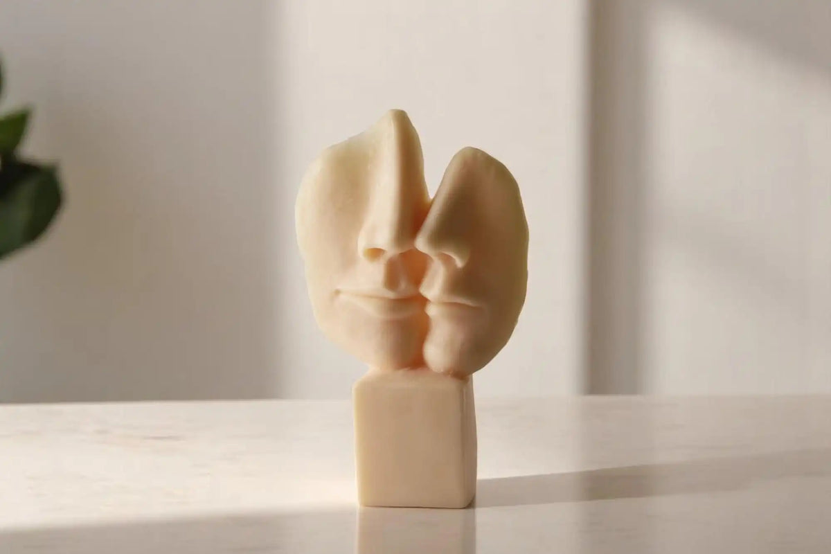 Abstract Face Candle 7x4 inches