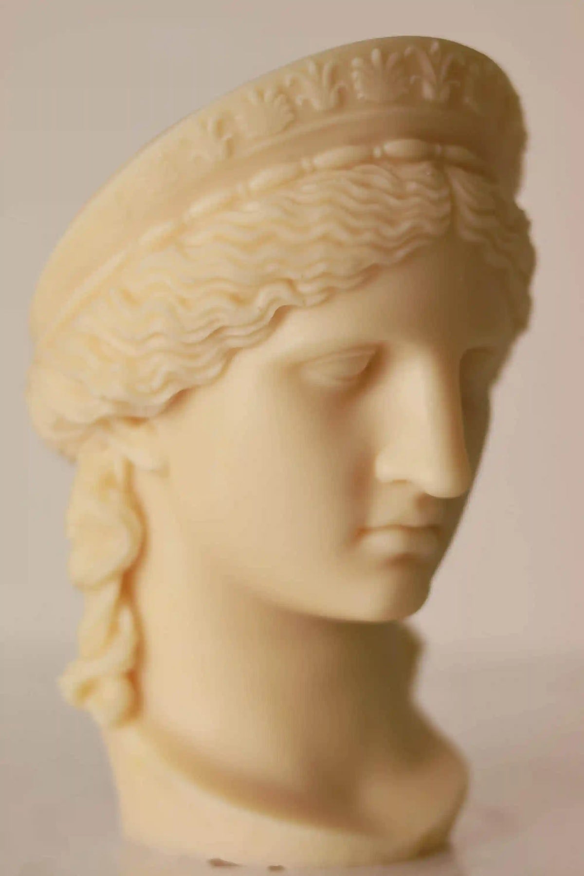Hera Bust Statue Candle: 7.5x4 inches