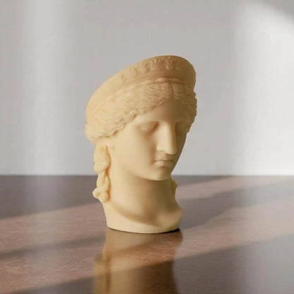 Hera Bust Statue Candle: 7.5x4 inches