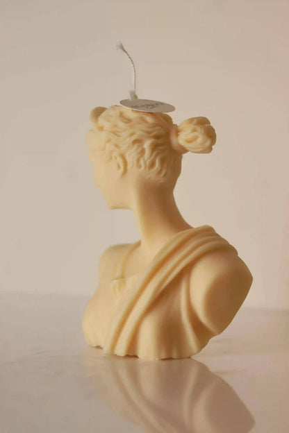 Artemis Bust Candle 6.5x5 inches