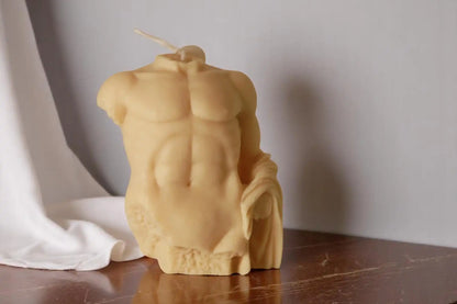 Huge Male Body Candle 7.5x8 inches