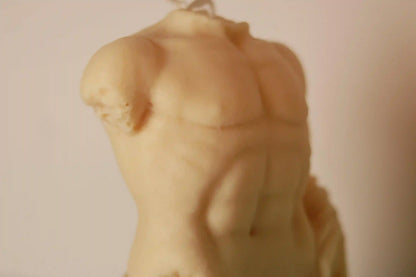 Huge Male Body Candle 7.5x8 inches
