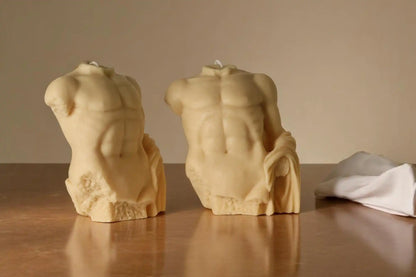 Huge Male Body Candle 7.5x8 inches