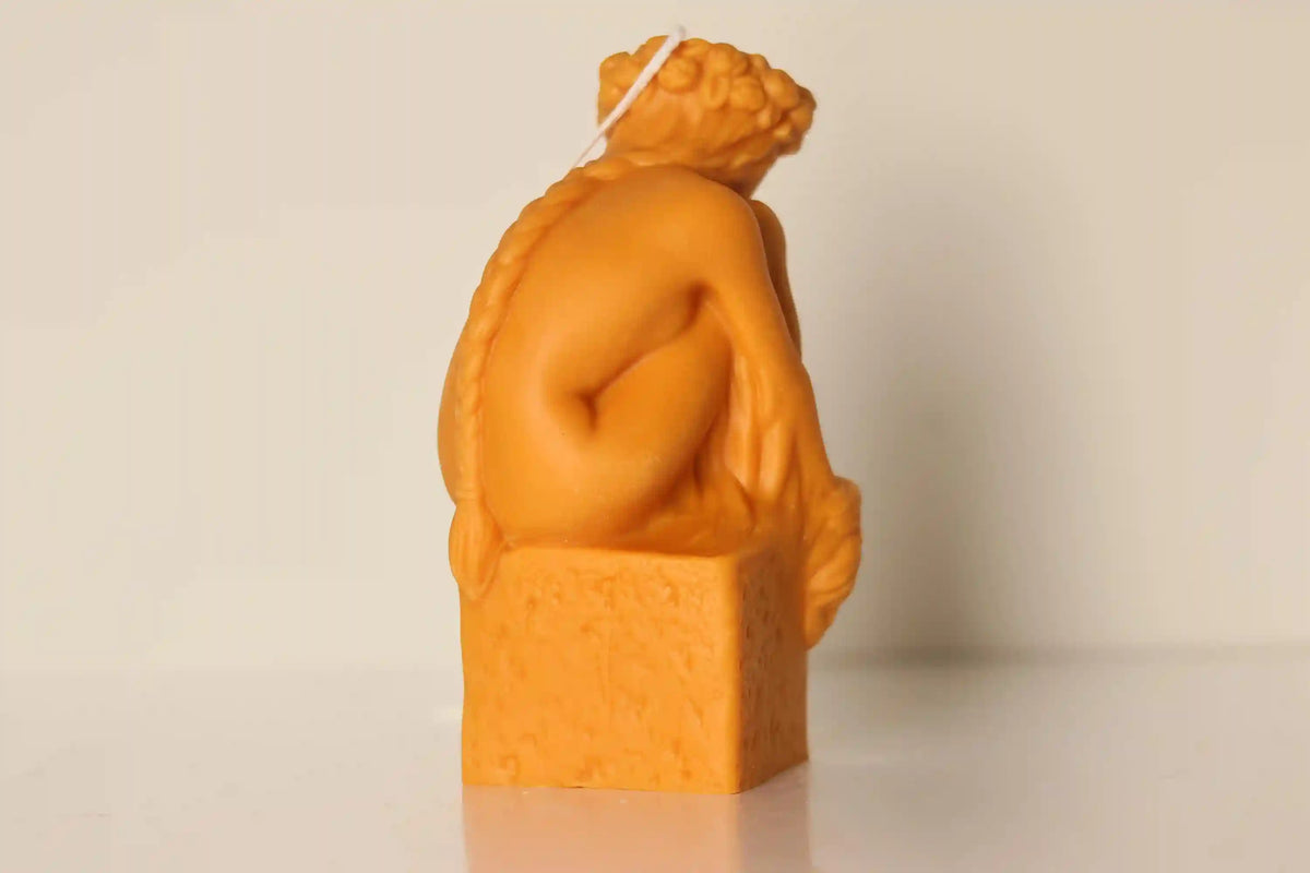Large Sitting Lady Candle 7.5x4 inches