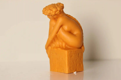 Large Sitting Lady Candle 7.5x4 inches