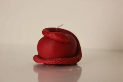 Snake Apple Candle 3.5x4 inches