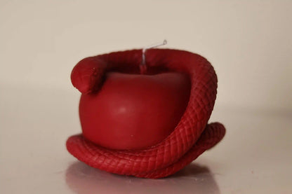 Snake Apple Candle 3.5x4 inches