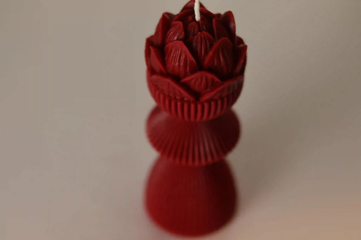 Lotus Pillar Candle 7x3 inches