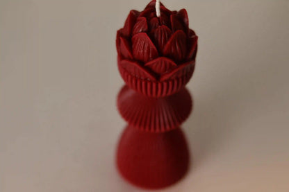 Lotus Pillar Candle 7x3 inches