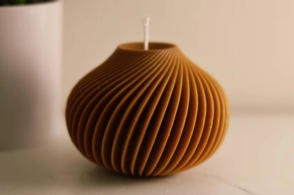Spiral Ball Candle 3.5x4.5 inches
