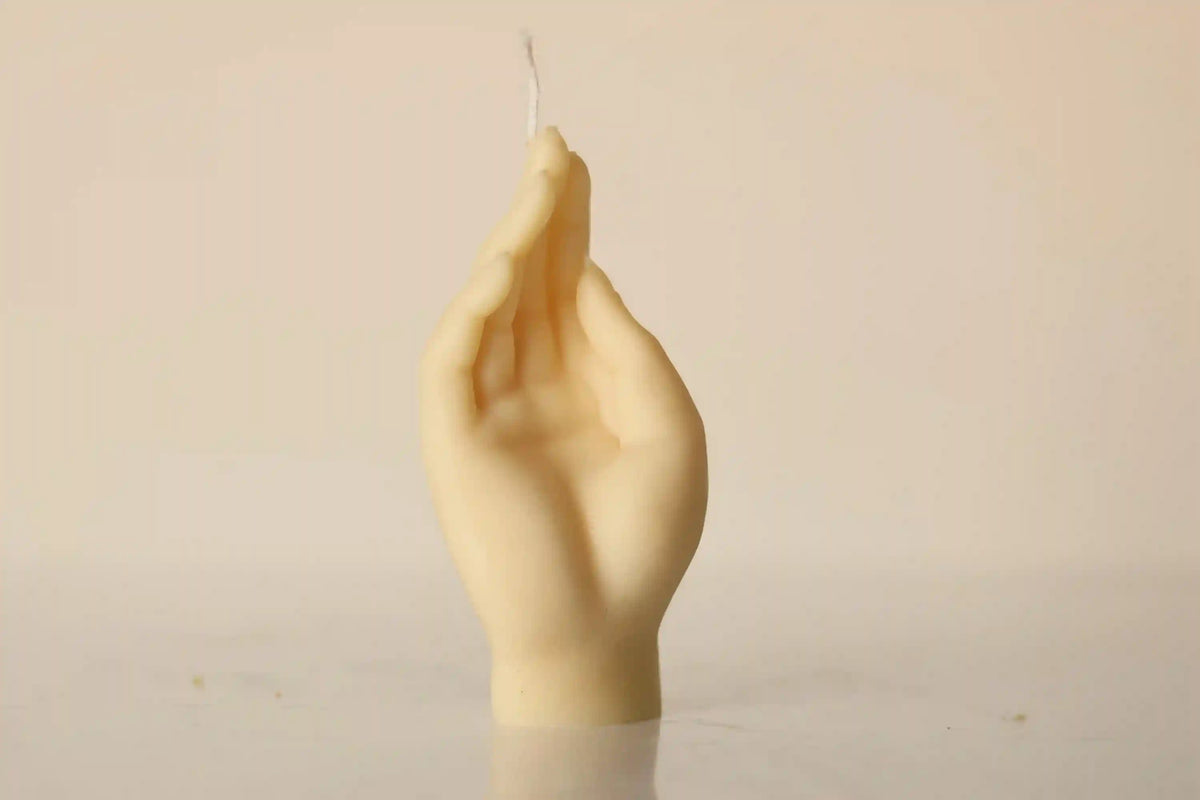 Woman's Hand Candle 4.5x2 inches
