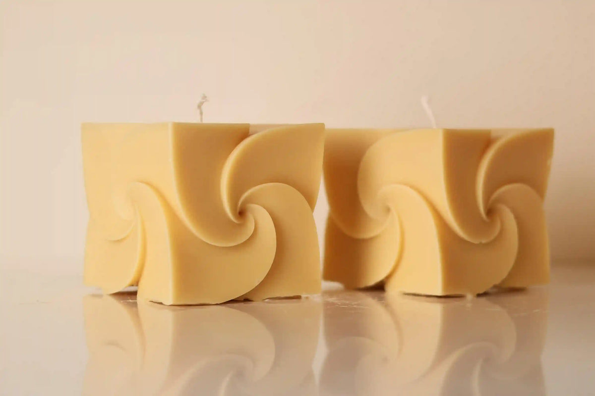 Windmill Square Cube Candle 4x4 inches