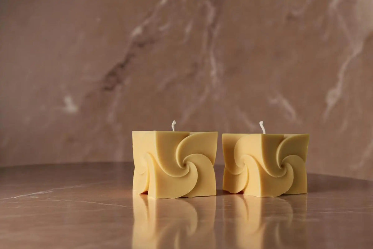 Windmill Square Cube Candle 4x4 inches