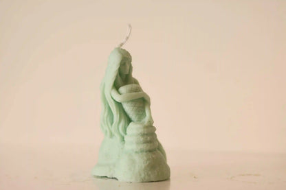 Sitting Mermaid Candle 5x3.5 inches