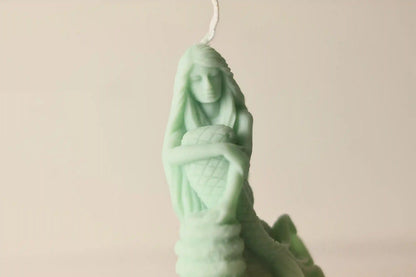 Sitting Mermaid Candle 5x3.5 inches