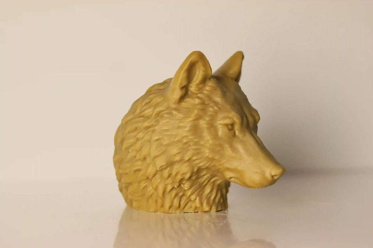 Wolf Head Candle 5x5 inches