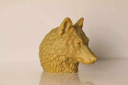 Wolf Head Candle 5x5 inches