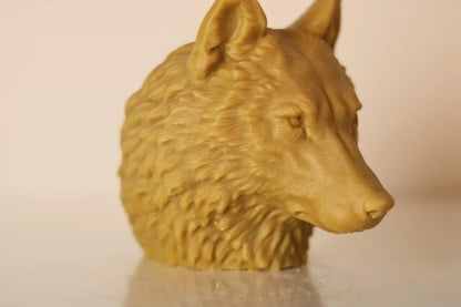 Wolf Head Candle 5x5 inches