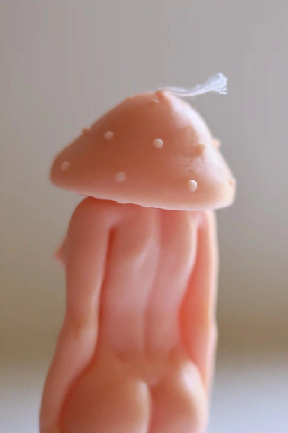 Mushroom Lady Candle 4.5x2 inches