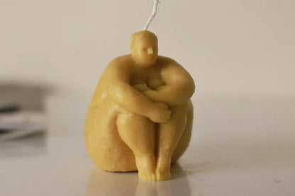 Small Sitting Lady Candle 3.5x2.5 inches