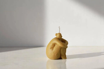Small Sitting Lady Candle 3.5x2.5 inches