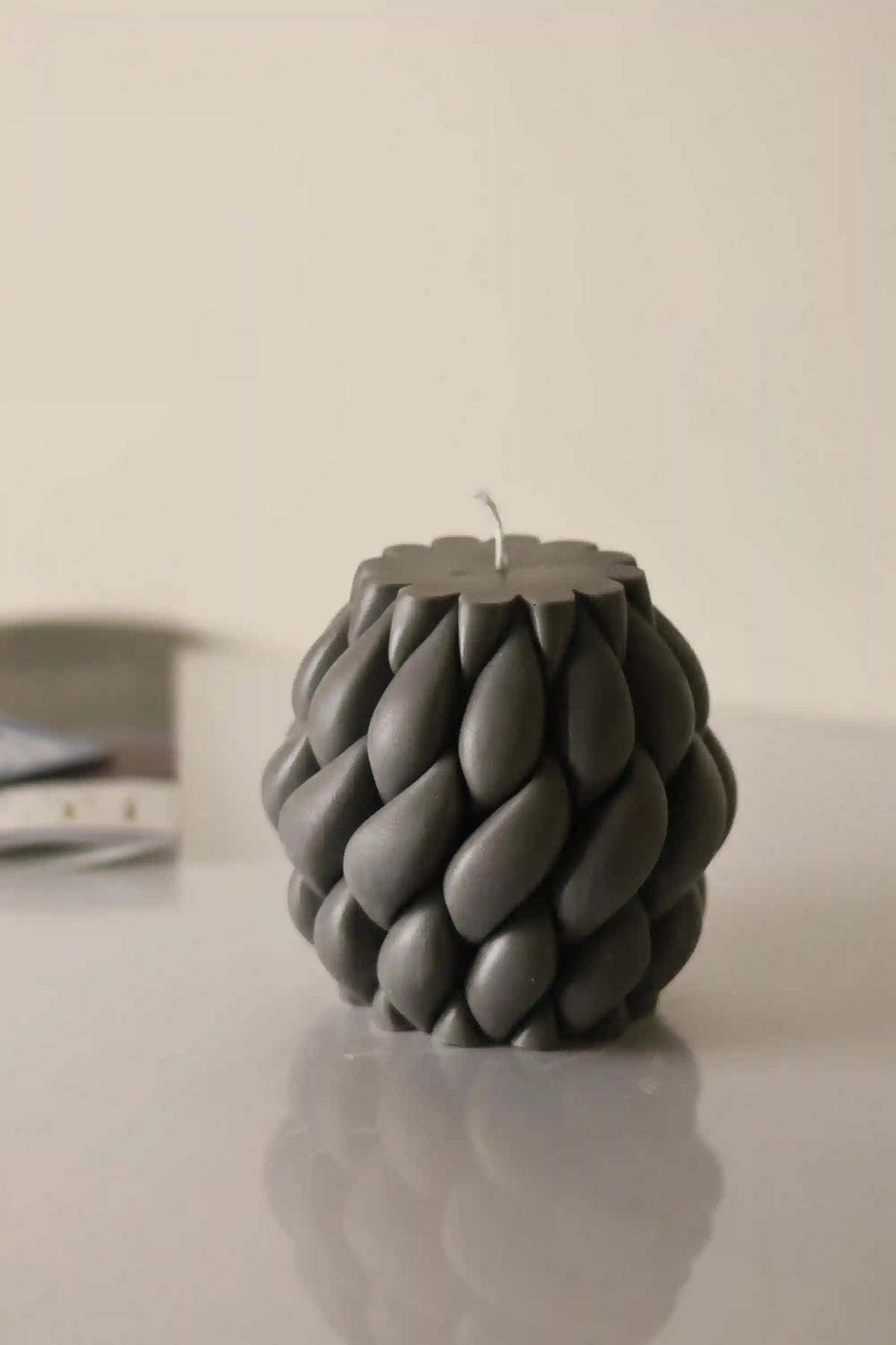 Huge Geometric Twirling Swirl Candle 5x4.5 inches