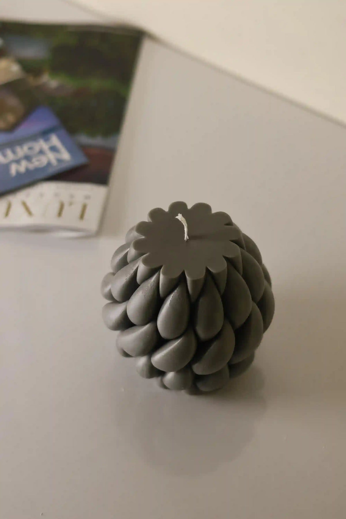 Huge Geometric Twirling Swirl Candle 5x4.5 inches