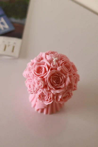 Peony Bouquet Candle 5.5x4 inches