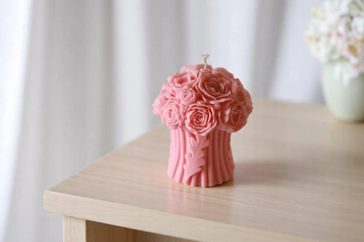 Peony Bouquet Candle 5.5x4 inches