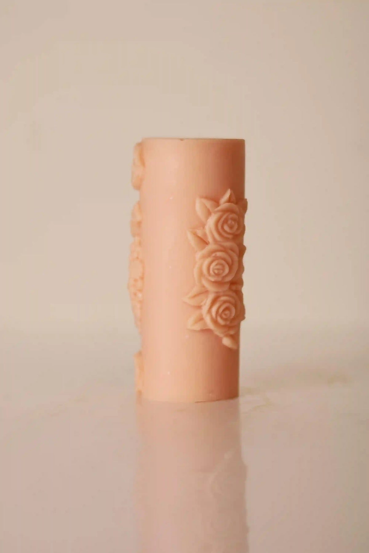 Pillar Skull Head Candle 4.5x1.5 inches