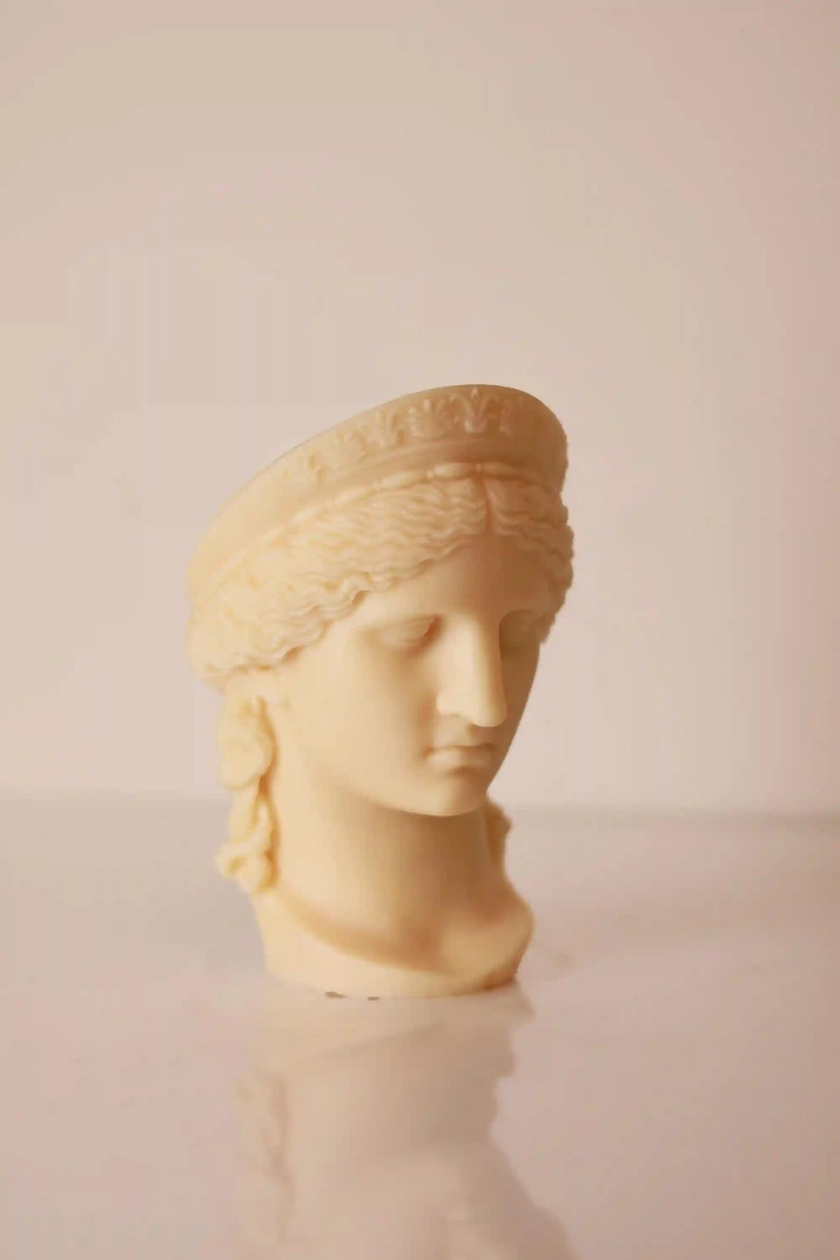 Hera Bust Statue Candle: 7.5x4 inches