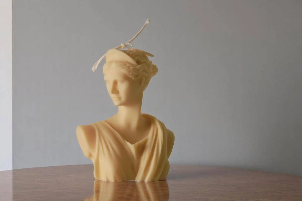 Artemis Bust Candle 6.5x5 inches