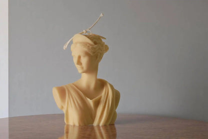 Artemis Bust Candle 6.5x5 inches