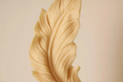 Giant Feather Candle 9.5x5 inches