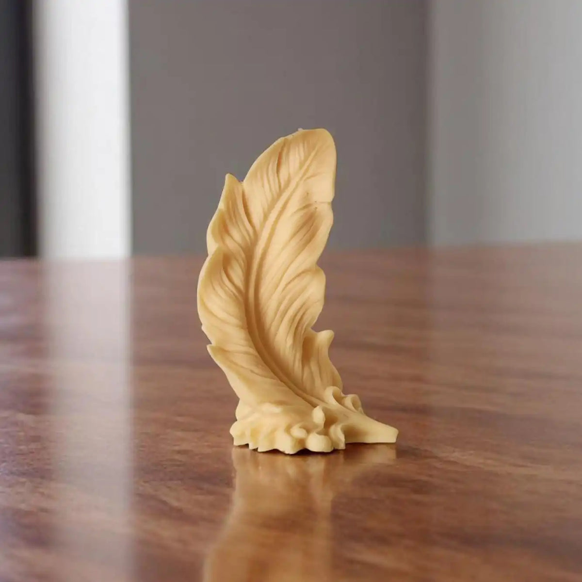 Giant Feather Candle 9.5x5 inches