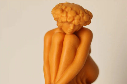 Large Sitting Lady Candle 7.5x4 inches