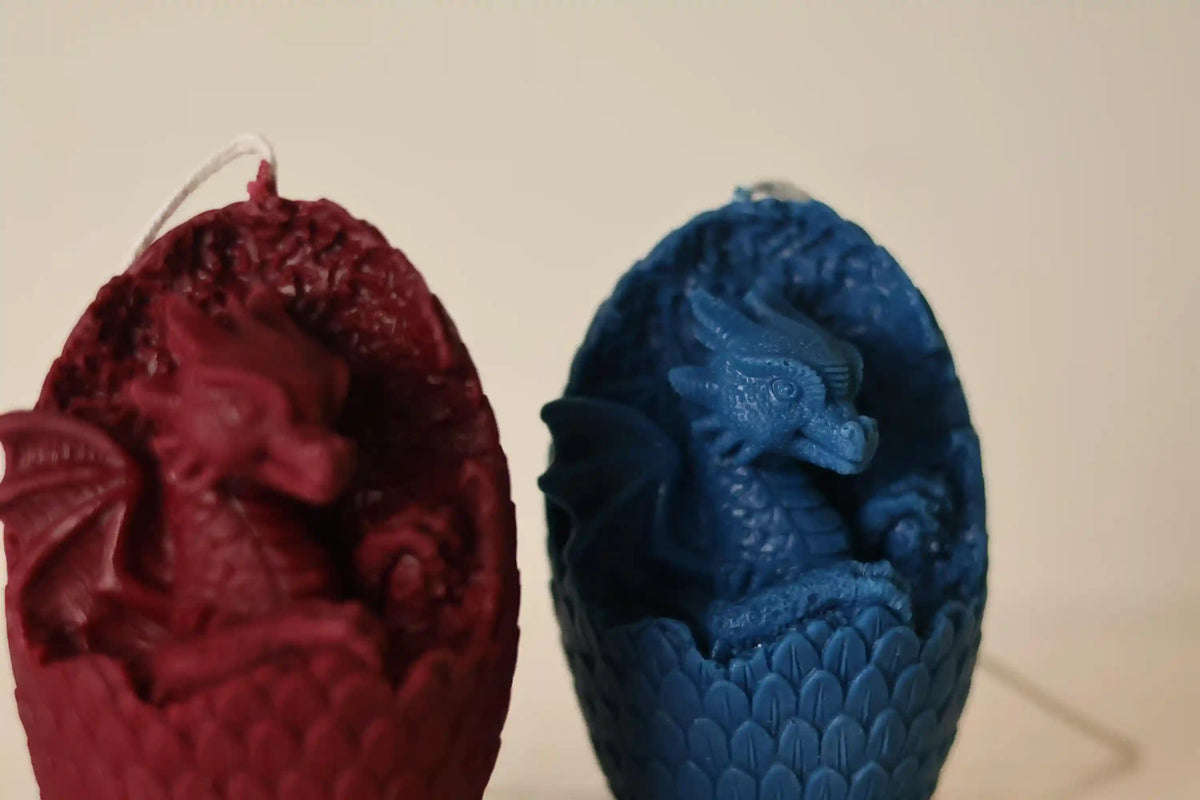 Mystical Dragon's Egg Candle 4x3 inches