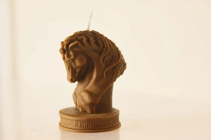 Horse Head Chess Candle 4.5x3 inches